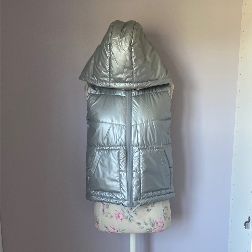Zella Silver Quilted Puffer Vest - Picture 1 of 9